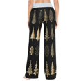 thumbnail image 4 of Large Women's Comfy Casual Pajama Pants Stretch Fabric Suitable for Yoga Pants Hippie Pants，The Best Holiday Gifts for Women Golden Pattern Combination, 4 of 7