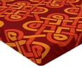thumbnail image 2 of Ambesonne Irish Fitted Sheet, Old Pattern Celtic Knot, Twin XL Size, Red Orange, 2 of 3