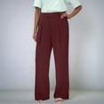 thumbnail image 1 of WILLBEST Pantalones Casuales para Mujer: Pantalones de Vestir de Cintura Alta, Anchos, para Trabajo, Negocios, con Bolsillos para Uso Diario. Mediana, 1 of 4
