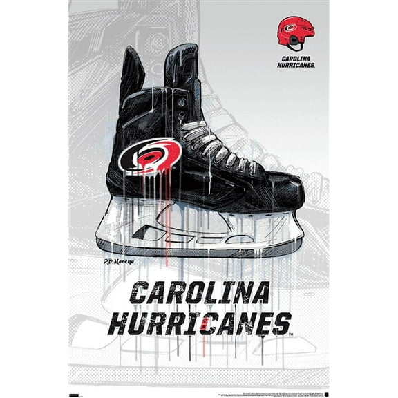 NHL Carolina Hurricanes - Drip Skate 21 Wall Poster, 14.725" x 22.375"