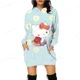 thumbnail image 4 of Sudadera de gran tamaño para mujer, con estampado de HELLO KITTY, cuello redondo, manga larga, estilo vintage, ropa informal para mujer, otoño y primavera, ajustada, 4 of 5