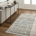 thumbnail image 2 of BoutiqueRugs Toritori Traditional Runner Rug - Dusty Pink, Sage, Denim - 2'11" x 10' Runner, 2 of 19