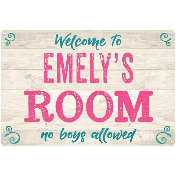 EMELY'S Room Kids Bedroom Sign 8x12 Metal Sign 208120089426