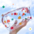 thumbnail image 4 of Bolsa de cosméticos transparente de PVC, impermeable, portátil, para artículos de tocador, bonita bolsa para lápices, monedero, dibujos animados, 4 of 6