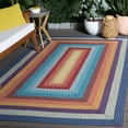 thumbnail image 4 of SAFAVIEH Braided Ellen Bordered Machine Washable Reversible Area Rug, Red/Orange, 6' x 9', 4 of 18