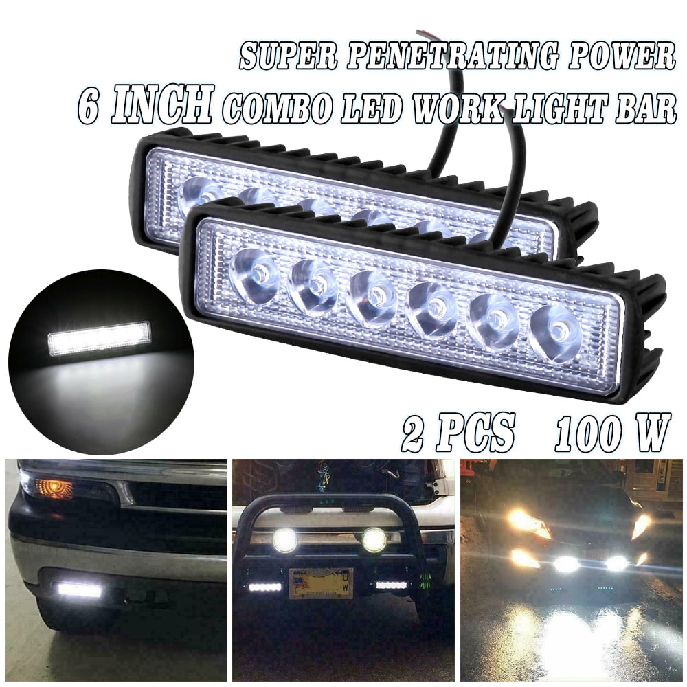 1x 6 inch 6LED 18W LED Work Light Bar Driving Lamp 4WD Offroad Car SUV ATV UTE~ 
