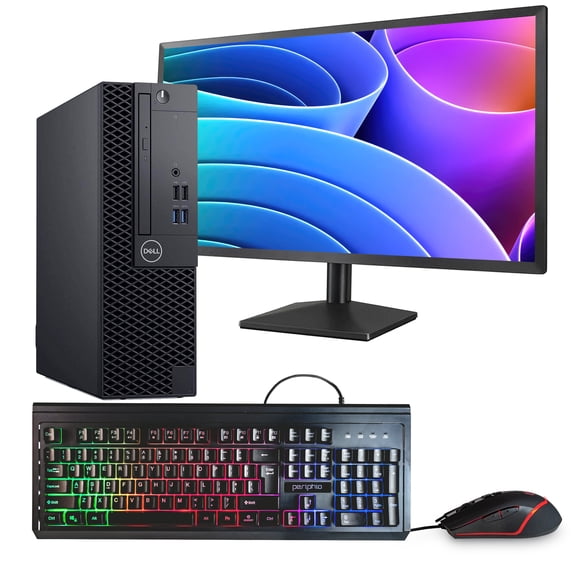 Restored Dell OptiPlex 3060 Desktop Computer Bundle | Intel Core i7, 16GB RAM, 500GB SSD | Windows 11 Pro, 24" Monitor | Blair Tech