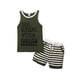 thumbnail image 1 of Jumpingount Yinyinxull - Conjuntos de 2 piezas sin mangas para bebés y niños pequeños, camisetas sin mangas de verano, pantalones cortos, conjuntos de ropa Verde 90cm, 1 of 6