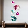 thumbnail image 3 of Designart "Tropical Turquoise Joyfulness II" Abstract Liquid Ink Metal Wall Art Set of 5 Piece, 3 of 5