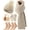 Beige, variant on 6 Pcs Winter Warm Set for Women Warm Beanies Hats Touchscreen Gloves Long Scarf Ear Muffs Socks Winter Gifts for Women