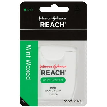 2 Pack REACH Dental Floss Mint Waxed Floss 55 Yards Each