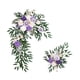 thumbnail image 2 of 2 piezas de arco de boda con flores para esquinas, flores verdes, estilo rústico, respaldo para silla de boda Púrpura, 2 of 9