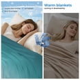 thumbnail image 2 of Teal Beige Ombre Cream Cooling Blanket,Lightweight Summer Throw Blanket with Double Sided Cold Effect,Modern Turquoise Abstract Art Aesthetics Picnic Blankets Bed Sheet for Hot Sleepers 40"x60", 2 of 8