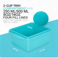 thumbnail image 5 of 2 Cup Silicone Freezer Trays with Lids, Leakproof, BPA-Free, Stackable, Microwave & Dishwasher Safe, Ideal for Soups, Sauces, Meal Prep, and Baking - 4 Pack, 5 of 7