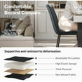 thumbnail image 6 of Dining Room Chairs, Upholstered Leather Dining Chairs, Dining Chairs Set of 4, Mid-Century Design Kitchen Chairs with Metal Legs, Armless Leisure Side Chair, 6 of 6