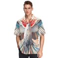 thumbnail image 6 of Bird Dove Side Men's Hawaiian Wrinkle Free Button Down Short Sleeve Shirt Casual Shirts Beach Shirts, 6 of 8