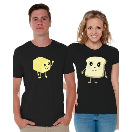 Awkward Styles Matching Couples Shirts for Valentine's Day Gifts Butter and Bread T-shirts for Couples 2019 Valentine's Day Gifts from Girlfriend Gifts for Boyfriend Couples