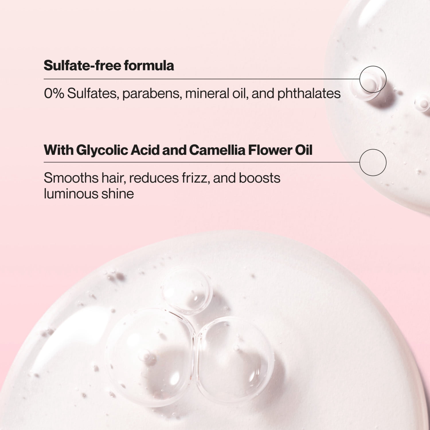 Suave Hydra Gloss Sulfate Free Shampoo with Glycolic Acid & Camellia Flower Oil, 18 fl oz