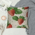 thumbnail image 2 of Chilfamy  Strawberry Throw Pillow Covers, Kawaii Strawberry Cushion Case for Home Living Room Decor, Cute Pink Decorative Throw Cushion Case, White, 2 of 5