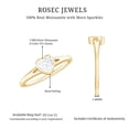 thumbnail image 5 of Rosec Jewels Moissanite Heart Promise Ring for Women - 1/2 Carat - Bezel Set Ring - D-VS1 Quality Certified, 18K Yellow Gold, US 3.00, 5 of 8
