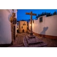 thumbnail image 2 of Jaynes Gallery 18x13 White Modern Wood Framed Museum Art Print Titled - Europe-Portugal-Obidos-Church and cross on cobblestone street at sunset, 2 of 4
