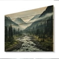 thumbnail image 2 of Designart "Veiled Peaks Maple Hush " Landscapes Print on Natural Pine Wood, 2 of 5