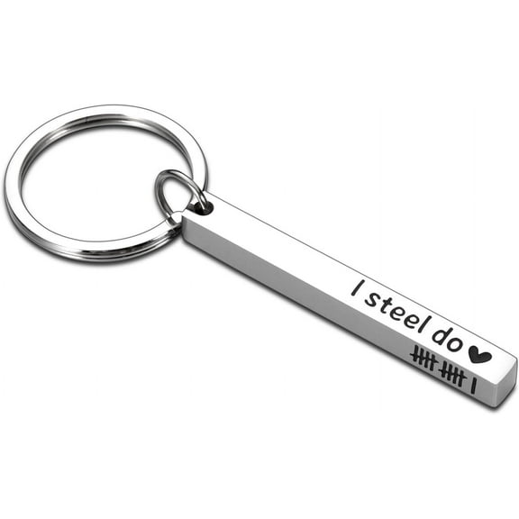 11th Anniversary Steel Gifts Steel Anniversary Wedding Gifts for Him Her 11th Anniversary Keychain Steel Gifts for 11th Anniversary Valentines Day Christmas Stocking Stuffer Gifts for Couples Wife