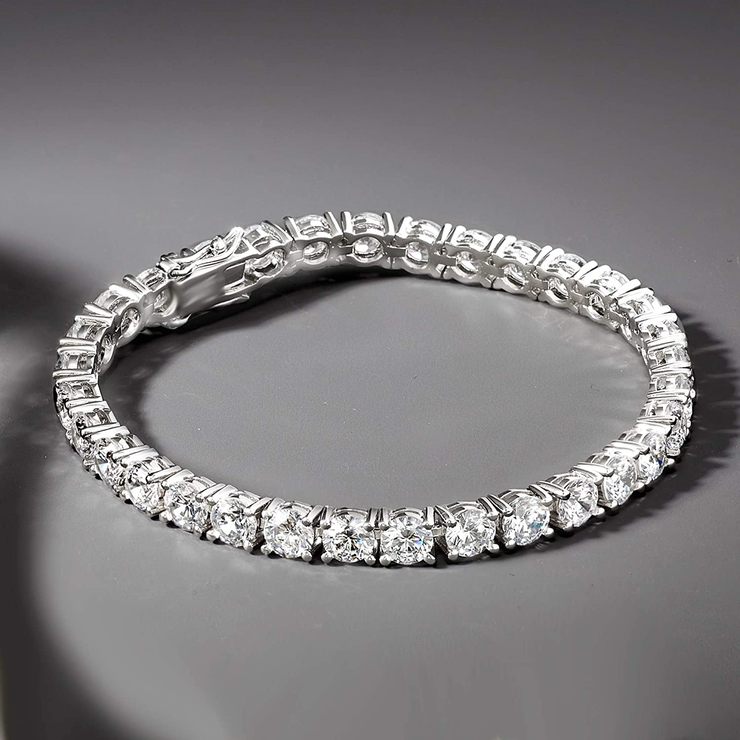 Sterling Silver Multi-Color CZ Tennis Bracelet
