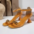 thumbnail image 6 of Mepaouo Women's Strappy Kitten Heels Square Open Toe Sandals Ankle Strap Slingback Dress Pumps Shoes, 6 of 8