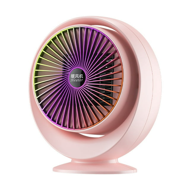 Jinsinto Fan Heater for Small Space PTC Heater Electric Heater Fast Heating Table Heater (Pink)