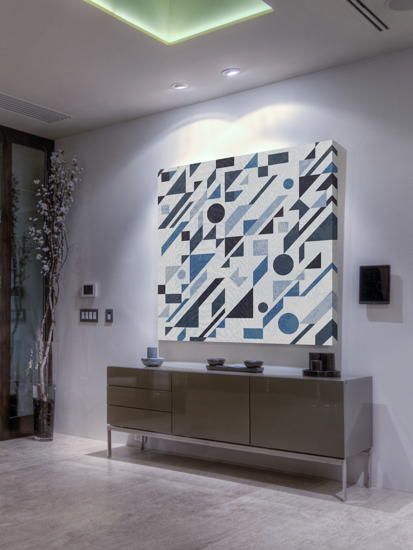 "Geometric Jumble" Painting Print on Wrapped Canvas