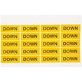 thumbnail image 1 of COSMOBETTY 20pcs Yellow Device Down Switch Label Stickers PVC Material, 1 of 8
