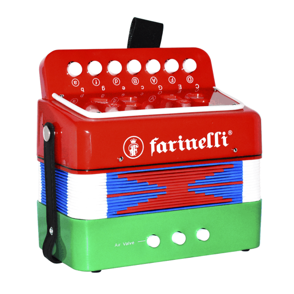 Acordeón Infantil Botones Bandera Farinelli - Diseño Moderno y Sonido Atractivo para Niños