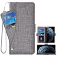 thumbnail image 1 of Wallet Case for iPhone 12 Pro Max6.7 inch, Blocking Card Slot Stand Shockproof TPU Interior Case PU Leather Magnetic Protect Flip Cover Compatible with iPhone 12 Pro Max6.7 inch, Gray, 1 of 5