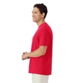 thumbnail image 4 of Gildan Men’s Light Cotton T-Shirt, Short Sleeve Crew Neck, Blank Modern Fit Tee, Red, 3XL, 6 Pack, 4 of 8