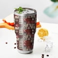 thumbnail image 3 of 30oz Red Christmas Collage Pattern Tumblers Stainless Steel Tumbler with Lid and Straw,Vacuum Insulated Double Wall Travel Tumbler Cups Mug with Cleaning Brush for Coffee,Tea, 3 of 7