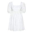thumbnail image 6 of Aimik Ladies' Square Neckline Short Sleeve Solid Color Short Dress Summer Casual and Loose Womens Short Dress, 6 of 6