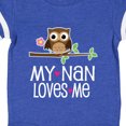 thumbnail image 4 of Inktastic My Nan Loves Me Owl Girls Baby Bodysuit, 4 of 5
