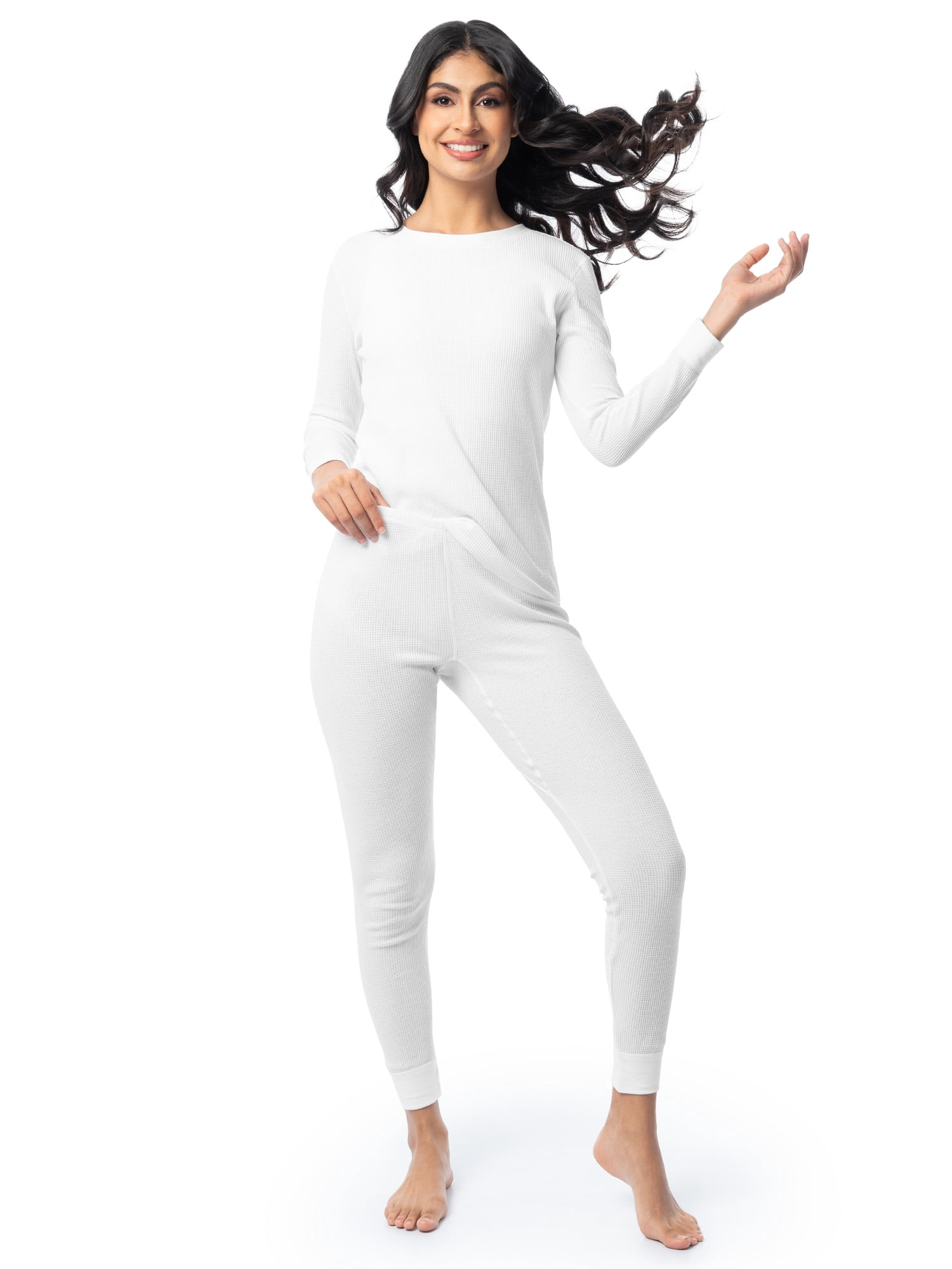 Fruit of the Loom Women's Recycled Waffle Thermal Bottom 2PK, Sizes XS-4XL