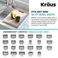 KRAUS Organic Solid Bamboo Cutting Board for Kitchen Sink 18.5 in. x 12