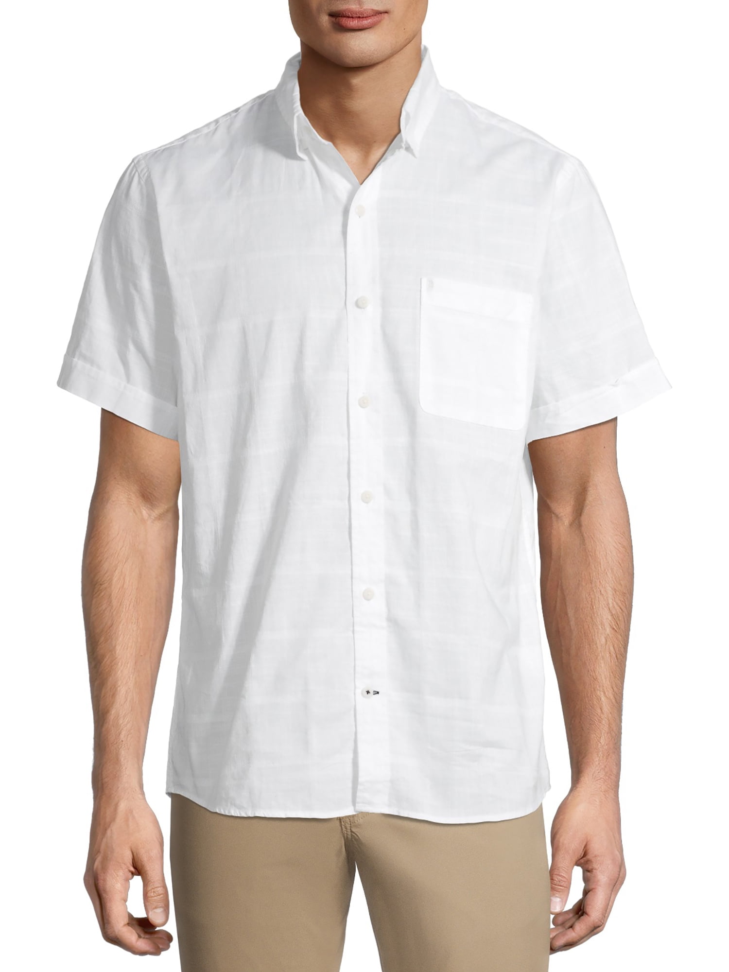IZOD Uniform Young Mens Short Sleeve Button-down Oxford Shirt