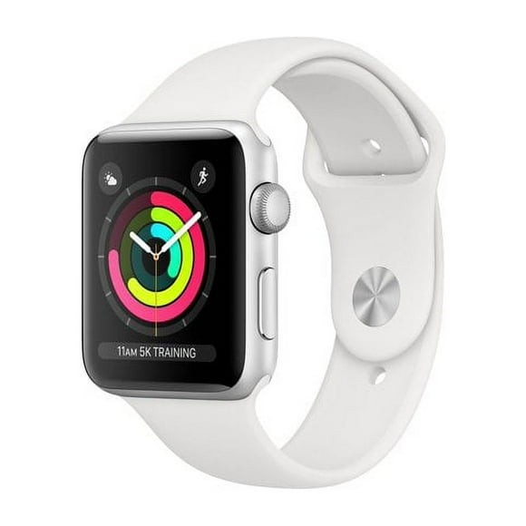 Apple Watch Series 3 38mm Smartwatch (GPS Only, Silver Aluminum Case, White...