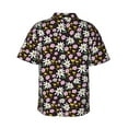 thumbnail image 3 of Fotbe Daisies Flowers Hawaiian Shirt for Men Unisex Summer Beach Casual Short Sleeve Cotton Linen Button Down Shirts-X-Large, 3 of 9