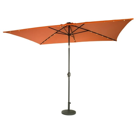 Rectangular Solar Powered Led Lighted Patio Umbrella 10 X 6 5 Rectangular Solar Powered Led Lighted Patio Umbrella 10 X 6 5 By Trademark