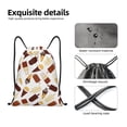 thumbnail image 5 of Drawstring Backpack, Ice Cream Popsicle Light Waterproof Sports Gym Bag Draw String Back Bag for Men Women, Sackpack Cinch Workout Bag for Sports, Travel, Swimming, Beach, 5 of 8