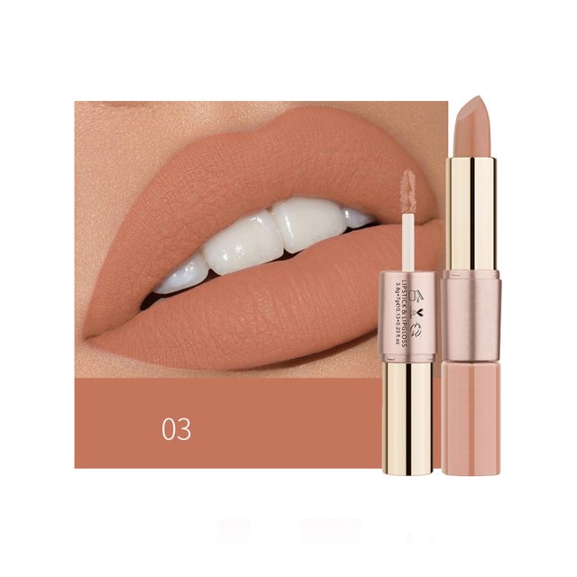 Brillo de labios de doble extremo Hidratación de larga duración Maquillaje Antiadherente que conserva el color Brillo de labios resistente al agua Labymos Lápiz labial