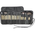 thumbnail image 1 of Kit 24 brochas maquillaje + estuche enrollable – cerdas suaves sintéticas, 1 of 4