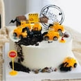 thumbnail image 4 of 12pcs Construction Cake Topper Vehicles Cake Decoration Set Truck Excavator Tower Crane Cupcake Topper Traffic and Road Sign Decor Happy Birthday Party Supplies Favors for Kids Boys, 4 of 6