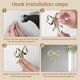 thumbnail image 5 of 2PCS Decorative Bow Hanger Towel Hook Bow Shaped Hat Hooks Brass Bow Shaped Hat Hooks Hanging Towel Hook,Small, 5 of 5