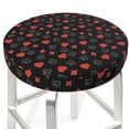 thumbnail image 3 of Easygdp Poker Creative Symbols Print Easy To Install Bar Stool Covers&Stool Covers Round&Elastic Stool Cover, Barstool Covers,Washable&Bottom With Elastic Edge-12 inch, 3 of 7